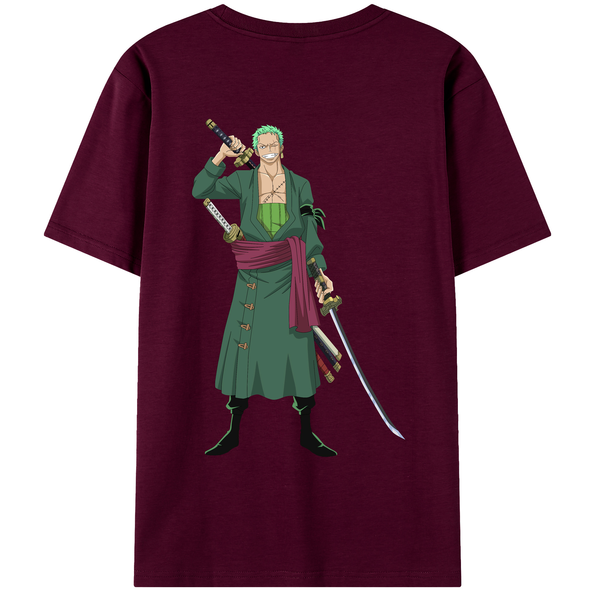 ワンピース ロロノア・ゾロ ONE PIECE Roronoa Zoro レディース半袖Tシャツ(バックプリント)